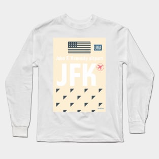 JFK airport sticker Long Sleeve T-Shirt